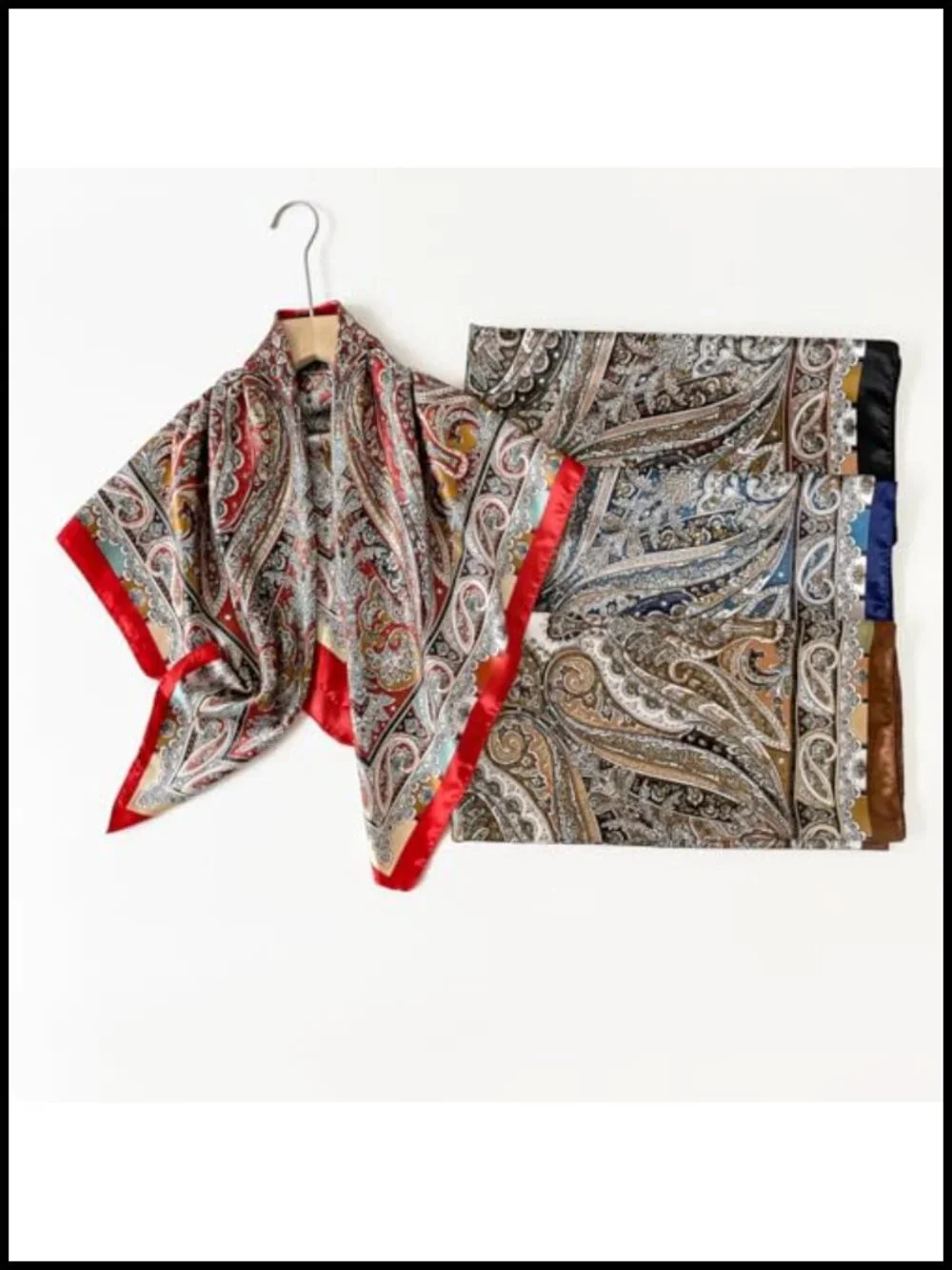 Large Silky Paisley Bandana Scarf - 35x35